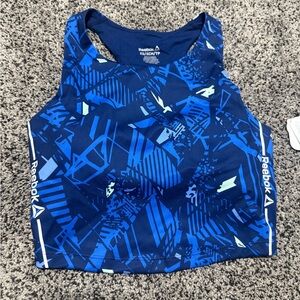 Reebok Navy‎ and Cobalt Patterned Sports Bra